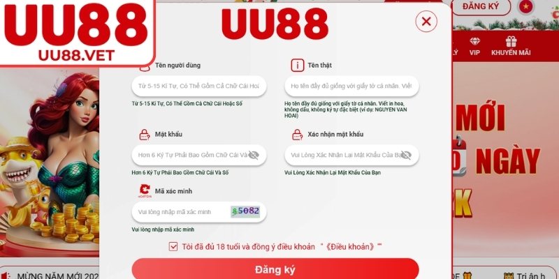 Đăng Ký uu88 3 Xác nhận yêu cầu đăng ký UU88