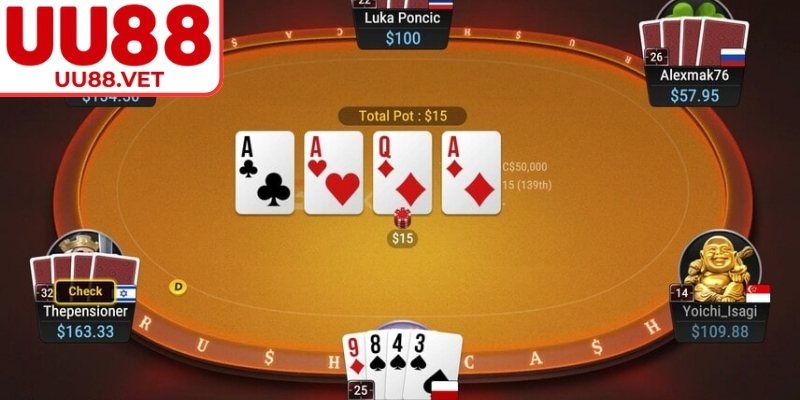 Poker UU88 – Luật Chơi Cách Vận Hành Và Chiến Thuật Hay 1 Poker UU88, bộ môn đòi hỏi trí tuệ tâm lý và bản lĩnh