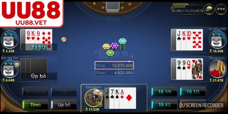 Xì Tố UU88, Trải Nghiệm Bài Trí Tuệ Cuốn Hút Cho Newbie 2 Diễn biến các vòng đấu người chơi cần lưu ý